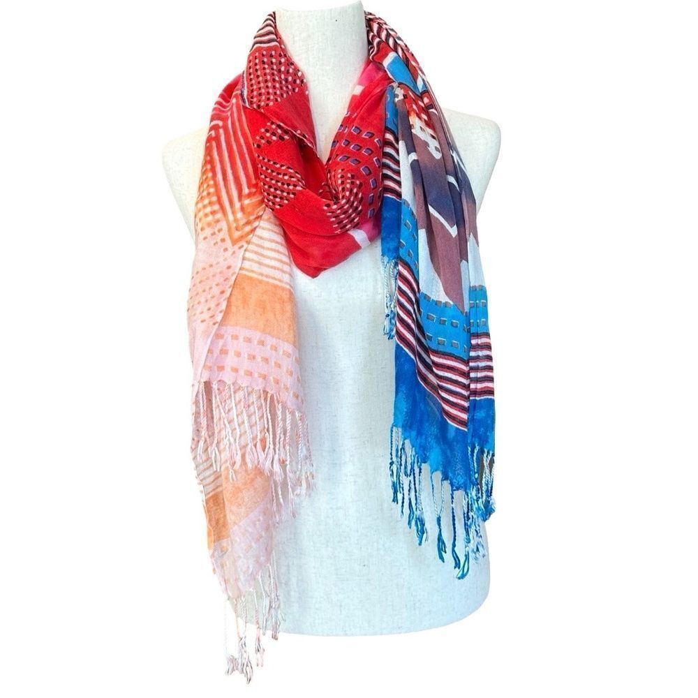 Women's Dressy Scarf Pattern Print Multi Color - Summer